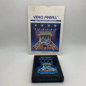 Vintage 1980 Atari Video Pinball Game Program with Original Manual